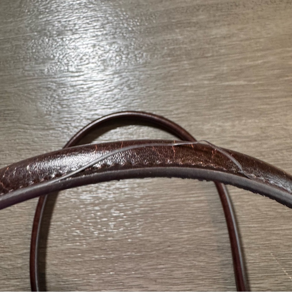 Vintage Baguette Purse Cherry Black Red Leather Shoulder Bag - Picture 9 of 12